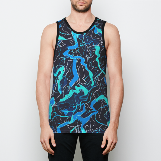 Blue Razz Tank Mens Binded Tank Top