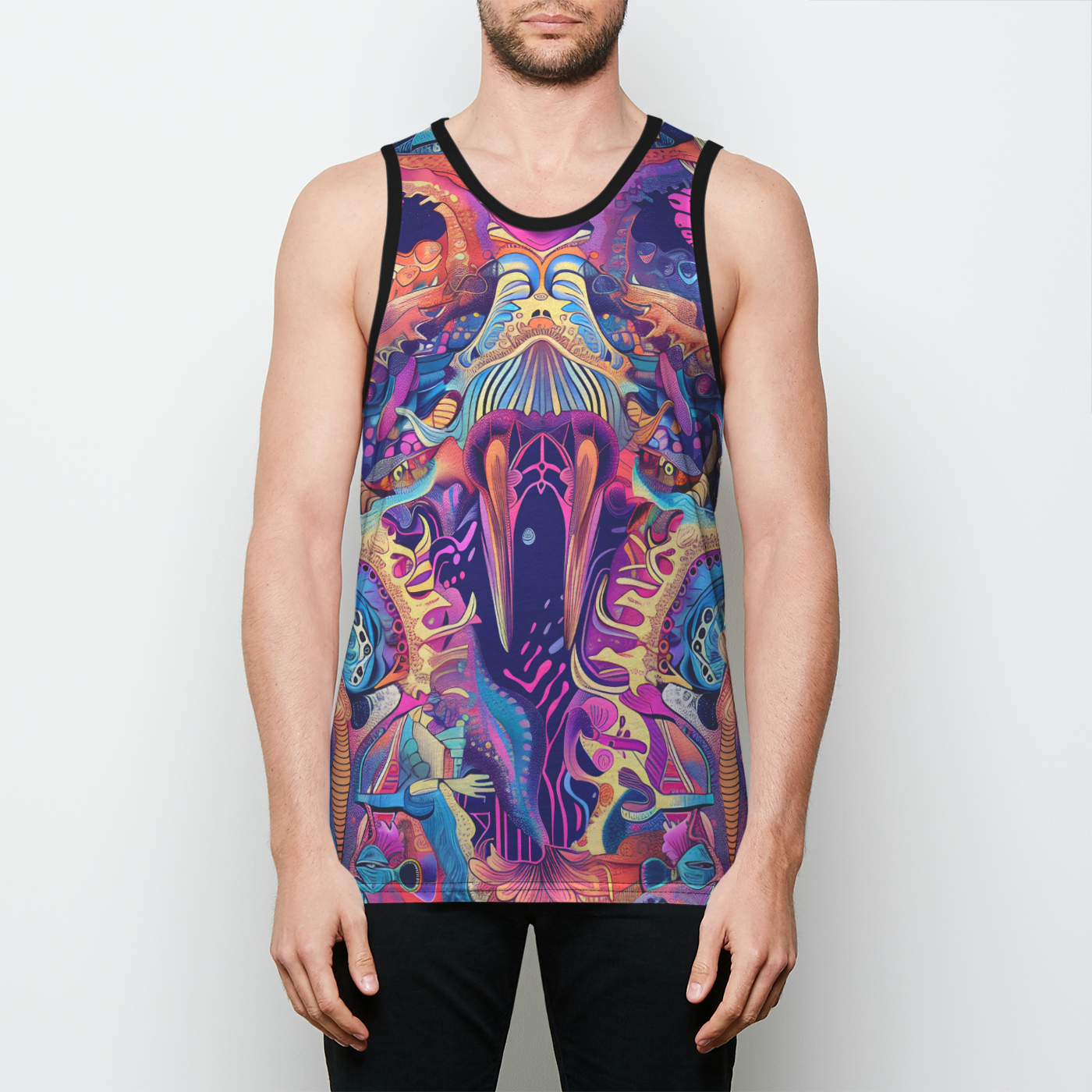 Fangz Mens Binded Tank Top