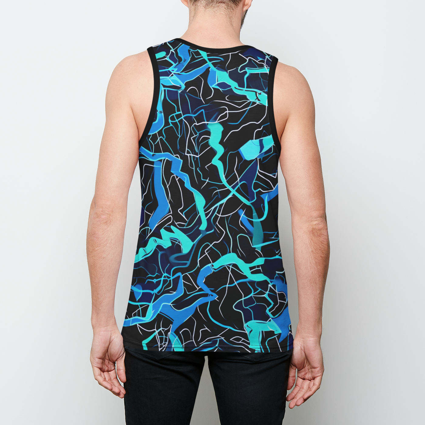 Blue Razz Tank Mens Binded Tank Top