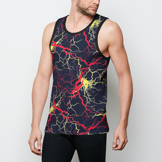 Discharge Tank Mens Binded Tank Top